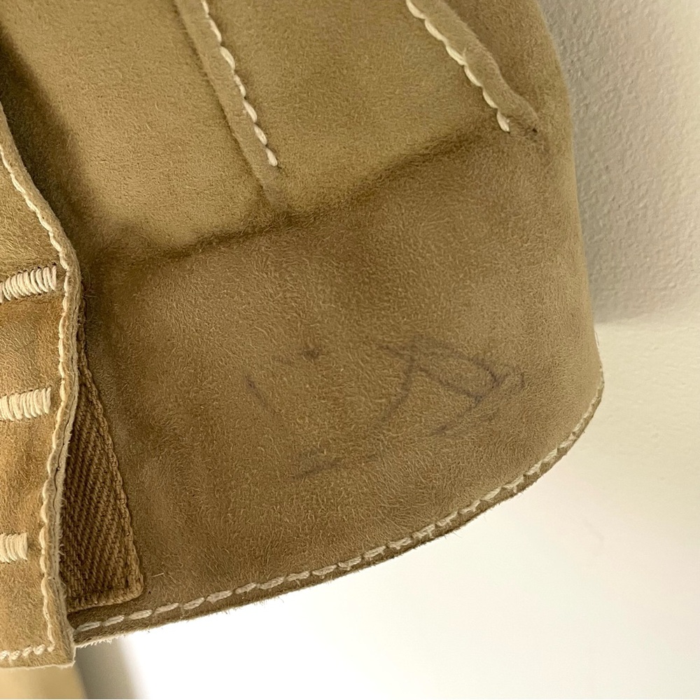 Jacket | Carlisle Camel Suede Trench Contrast Stitching | Western Boho Per Se 6 - Picture 15 of 16
